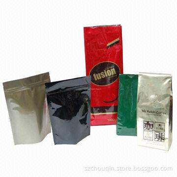 Aluminum Foil Side-gusset Pouches/Bags with RoHS and REACH Marks